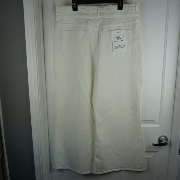 New Frame Le Palazzo Double Waistband Crop Wide Leg Jeans in Au Natural Clean 34 - Picture 8 of 15